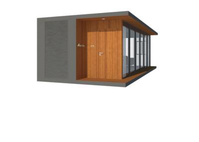 Casas da casa pré-fabricada do quarto de Gray Prefab House Prefabricated With um