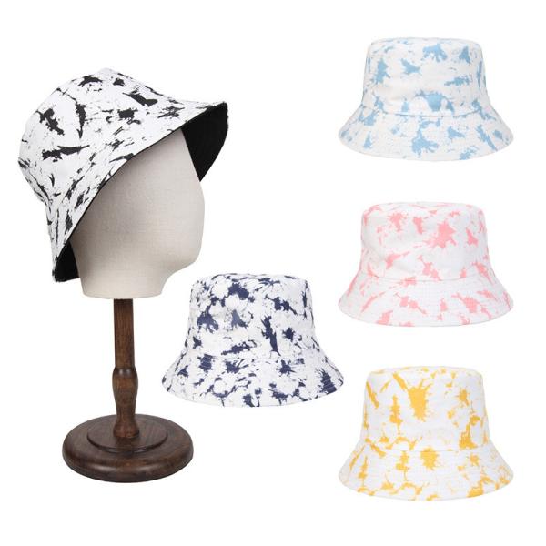 Printed Tie Dye Graffiti Sunscreen Double-Sided Wear Bucket Hat for women and men