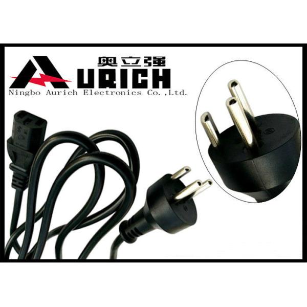 3 Pin To IEC 320 C13 Denmark Power Cord , Power Supply Power Cable