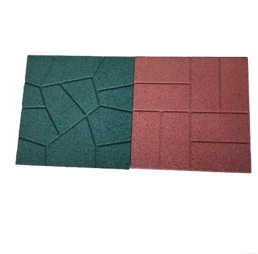 Cour de sport durable entrepôt atelier jardin d'enfants tapis de sol en caoutchouc polychrome carreaux en caoutchouc de terrain de jeu