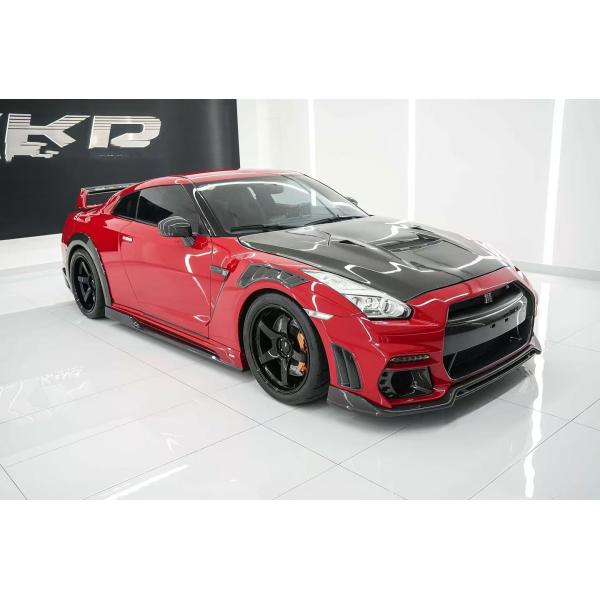 GTR R35 Nissan Body Kit Carbon Fiber KP Style Bumper Spoiler Front Widebody Kit
