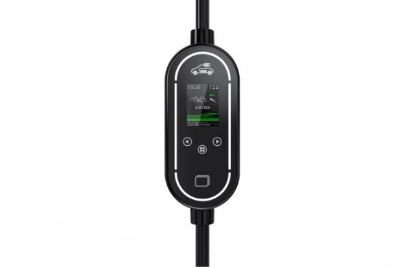 New Portable EV Charger with 2.4 Inch Screen APP Bluetooth WIFI RFID Card Intelligent Car Charger