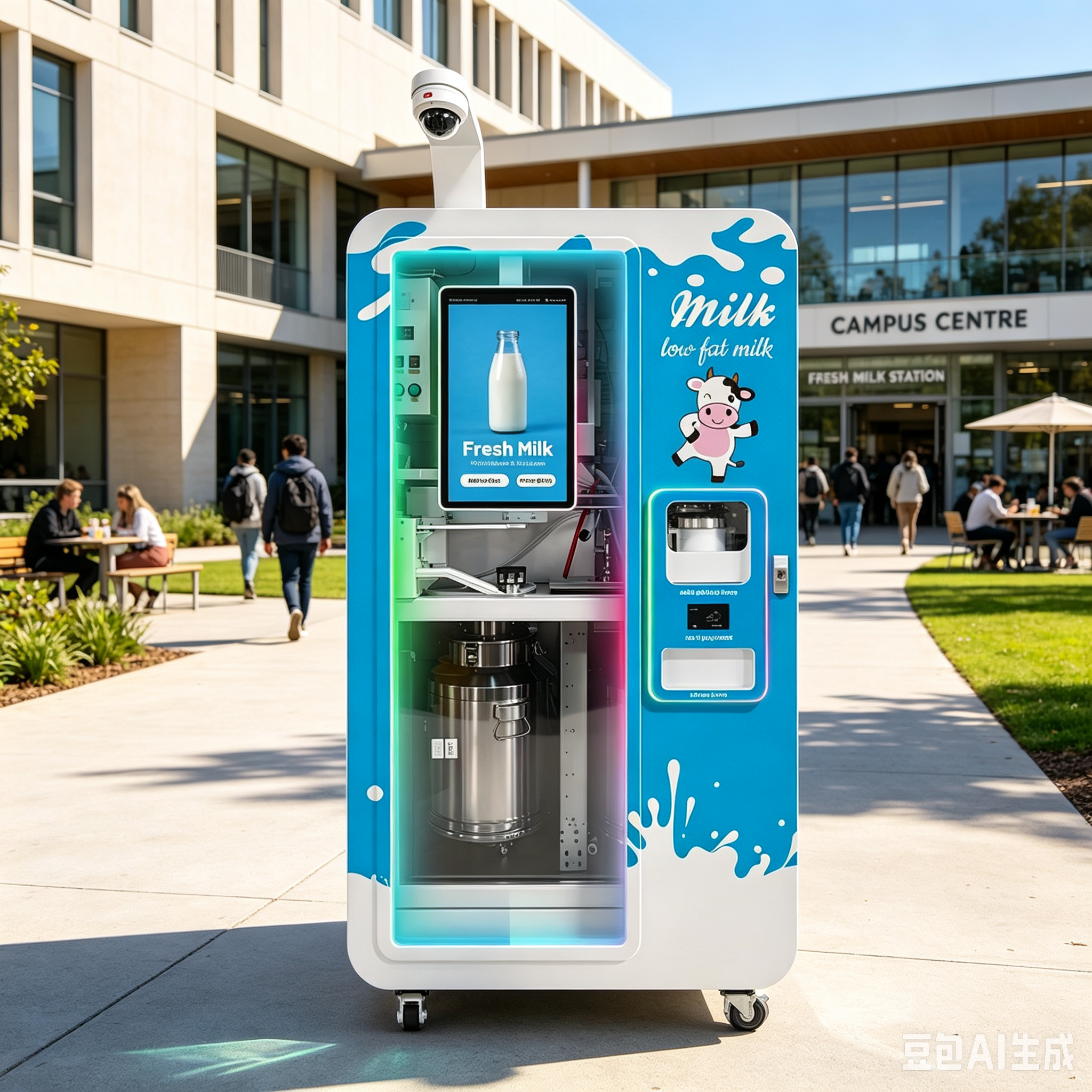 Haloo Fresh Milk Vending Machine | 120L Milk Storage System 175 Cup Large Capacity Design Automatic Cleaning and Disinfection Function