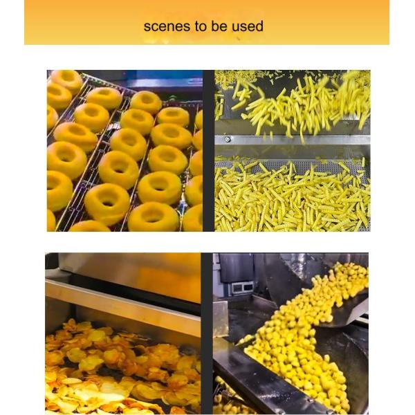 3600w Fully Automatic Batch Fryer for Potato Chips Production using Gas Frying Machine
