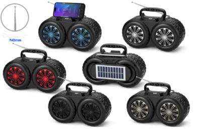 20W Solar Bluetooth Speaker,USB/TF/FM/BT/TWS, 1W Glass Panel, JL 5.3, 1200mAh,