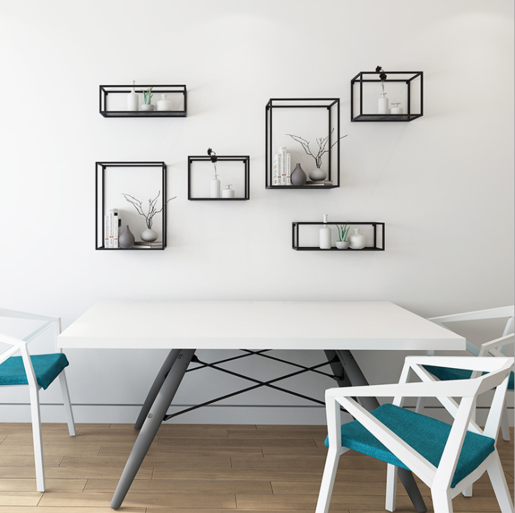 Metal Storage Hanging Aluminum Wall Racks Hanging Wall Mount Shelf for Decorative