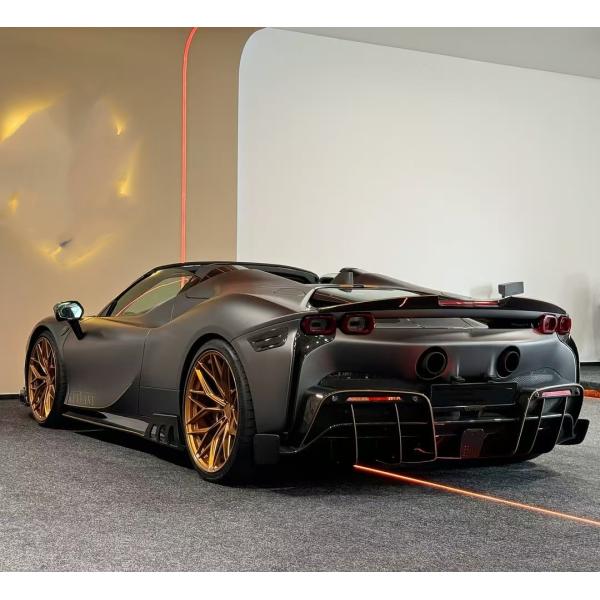 Ferrari SF90 Carbon Fiber Body SF90 KY PP Plastic Diffuser Spoiler Side Skirt Body Kit