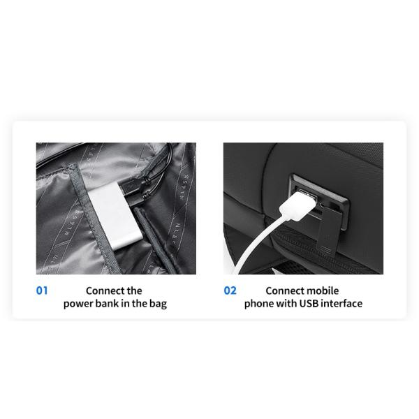 Nouveau sac portable chargeur USB anti-vol homme sac à dos imperméable sac à dos sac à dos pour hommes