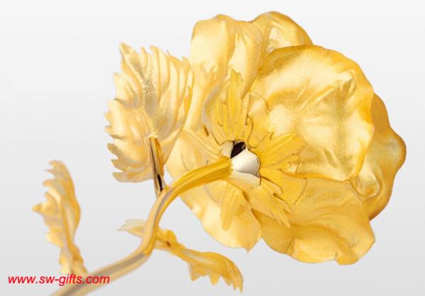 Creative Valentine's day craft Birthday wedding gift 24k gold foil plated rose lover's Gold