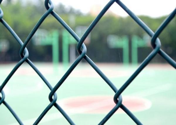 Black PVC Coated Chain Link Mesh Fence 1mm-7mm Wire Diameter Waterproof