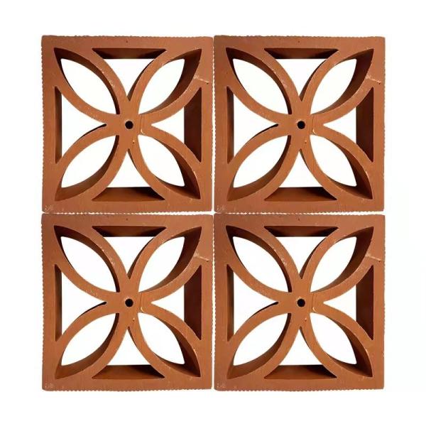 Garden Wall Bricks Red Hollow Blocks Decorative Perforated Bricks For Fences
