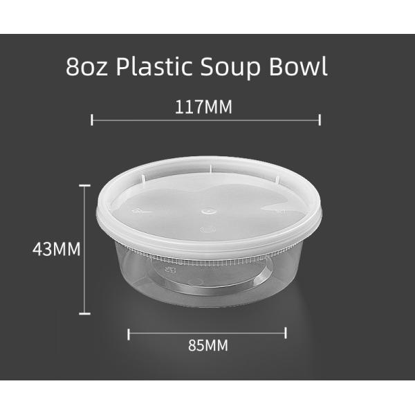 Transparent Plastic Soup Bowl Disposable Lunch Box for Shipping Cost and Delivery Time