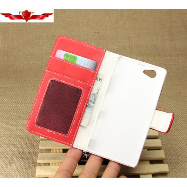 Sony Xperia Z1 MINI PU Wallet Leather Cases Card Holder Accurate Holes Design Gift Box