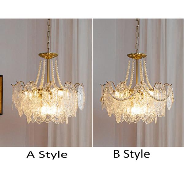 Luxury Villa Living Room Chandelier Glass Lampshade Fancy Chandelier(WH-CY-246)