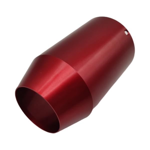Piezas de mecanizado de precisión CNC de recipiente cilíndrico de aluminio con anodizado duro