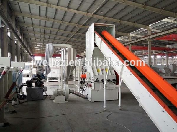 2-4 Ton Aluminum Can Crusher , Plastic Recycling Machine PP PET PVC Material