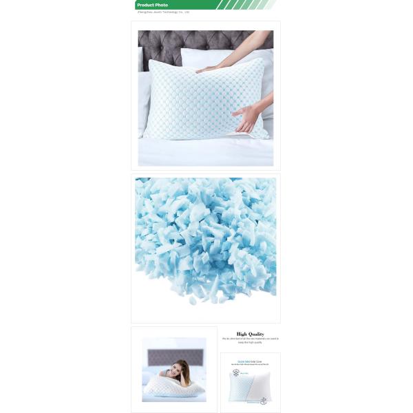 Cooling Gel Pillows for Sleeping Shredded Memory Foam Pillows 2 Pack Queen Size Firm Pillow