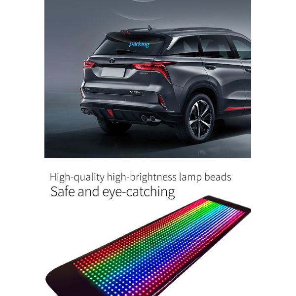 10 Inches Flexible Car LED Display Real Time Custom Animations And Messages