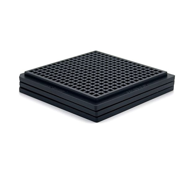 Durable High-Temp ESD Waffle Pack Tray with Precision Grid Design for IC Chips
