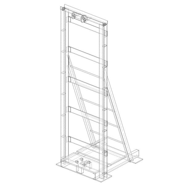 Glass-Lined Vessel Lifting 15t Bolted Electric Lead Screw 