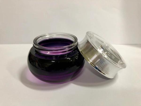 La crème en verre ronde cogne la crème de empaquetage cosmétique met la diverses couleur et impression en bouteille