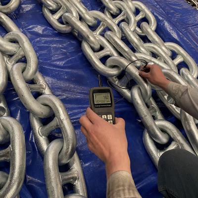 120mm Anchor Chains High Strength Alloy Steel Galvanized Stud Link Mooring Chain