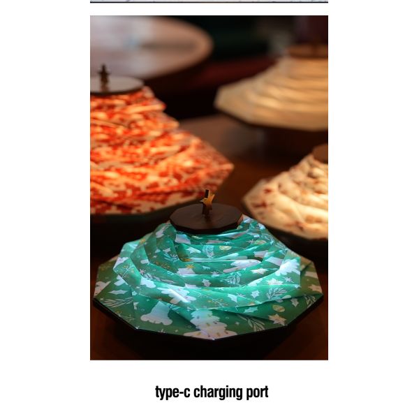 Decorative Tree Christmas Paper Lamp Rechargeable Handmade ODM