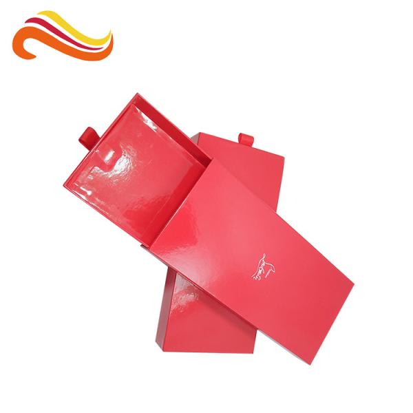 Handmade Glossy Lamination Gift Packaging Drawer Boxes durable With Hot Stamping