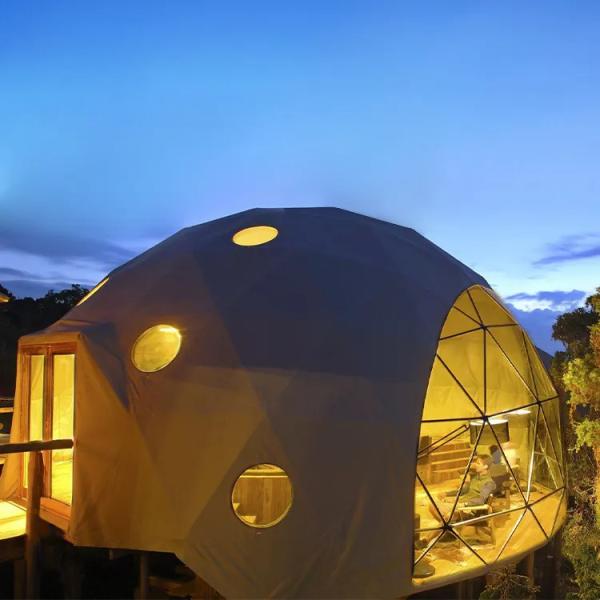 Quadro de aço PVC transparente Geodésico Casa de jardim, cúpula, tenda de iglu