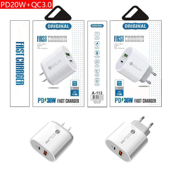 5V 3.1A 20W Macaron PD QC3.0 Quick Charger With USB Data Cable