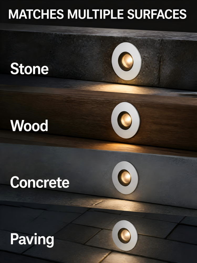 3W In Ground Led Lights Anti UV LED Step Lights Customizable Color Temp For Park Green Belt