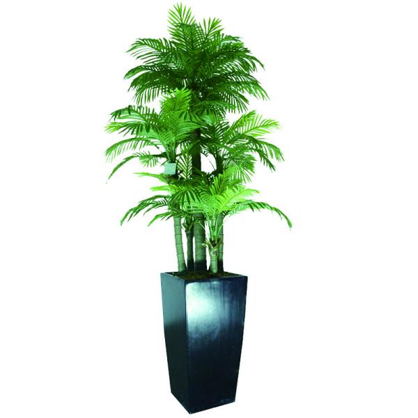 ODM Artificial Landscape Trees Feather Palm Detailed Natural Leaves Indoor Decor