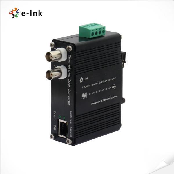 1チャンネル DINレール取り付け型 10/100Base-TX Ethernet over Coax エクステンダー