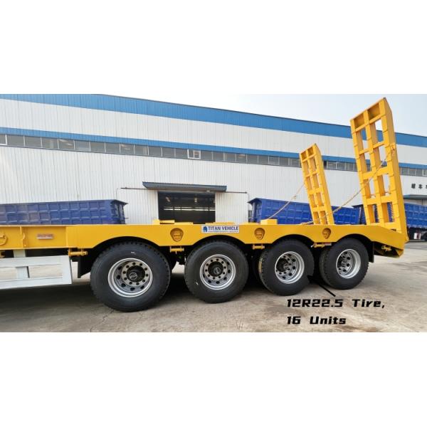 2023 TITAN Best Selling 4 Axle 80-100 Ton Excavator Lowbed Semi Heavy Haul Trailer for Sale Manufacturers
