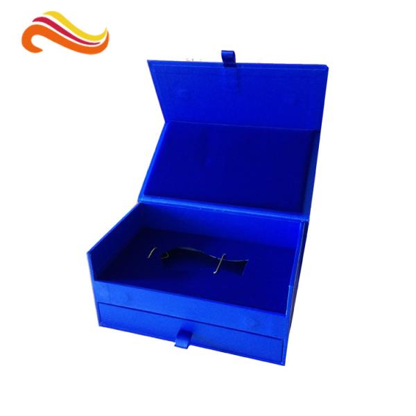 Solid Luxury Paper Gift Box , Blue Velvety Packaging,luxury gift boxes packaging
