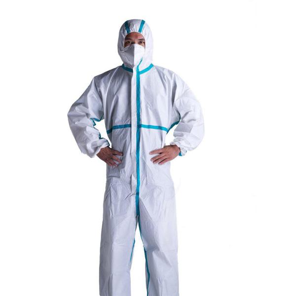 Microporous Safety Disposable Protective Coveralls / Isolation Suit CE FDA Approved