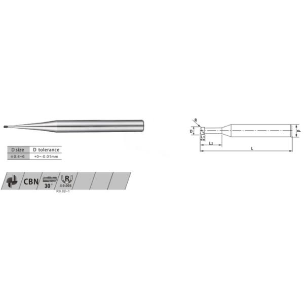 2 Flute Staight Rib Corner Radius End Mills Semi Finishing
