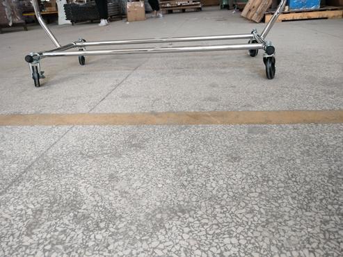 Chrome Metal Rolling Clothes Rack Heavy Duty Collapsible Clothing Rack Commercial Grade