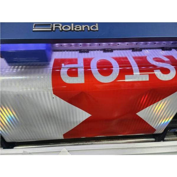 Señalización vial imprimible con eco-solvente y UV, HIP con garantía de 10 años, lámina reflectante prismática