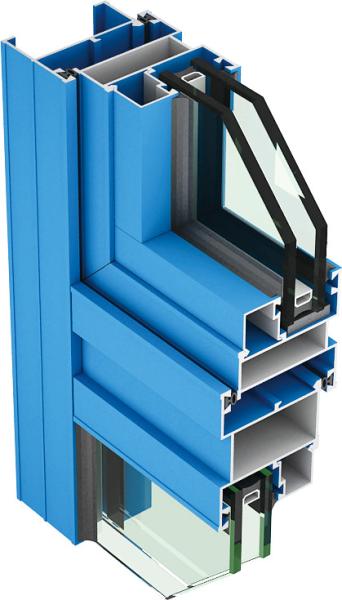 Energy Efficient  Window Aluminum Profile Custom Length For Curtain Wall