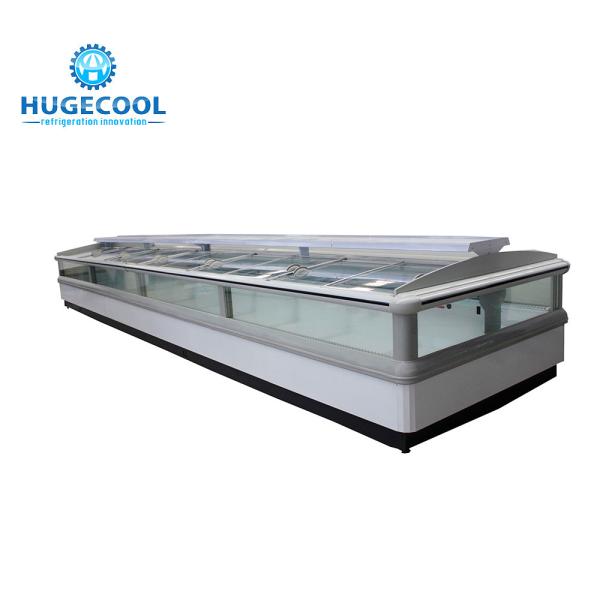 Areje a capacidade personalizada congelador de refrigeração da ilha do supermercado para a carne/gelado