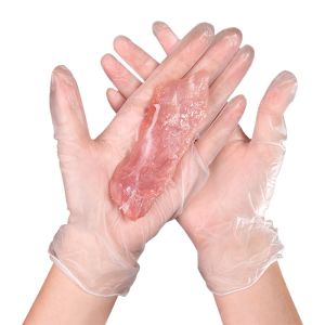 Перчатки PVC прозрачного устранимого предохранения от перчаток винила трудового анти- кисловочные эластичные