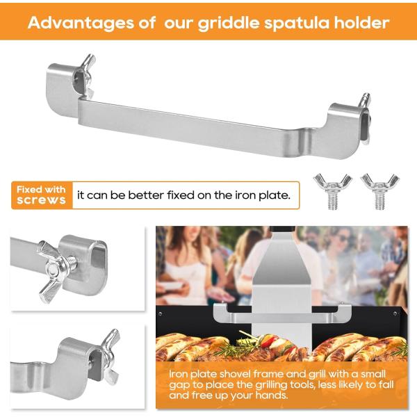 Spatula de acero de alto carbono para parrillas perfecta para parrillas al aire libre