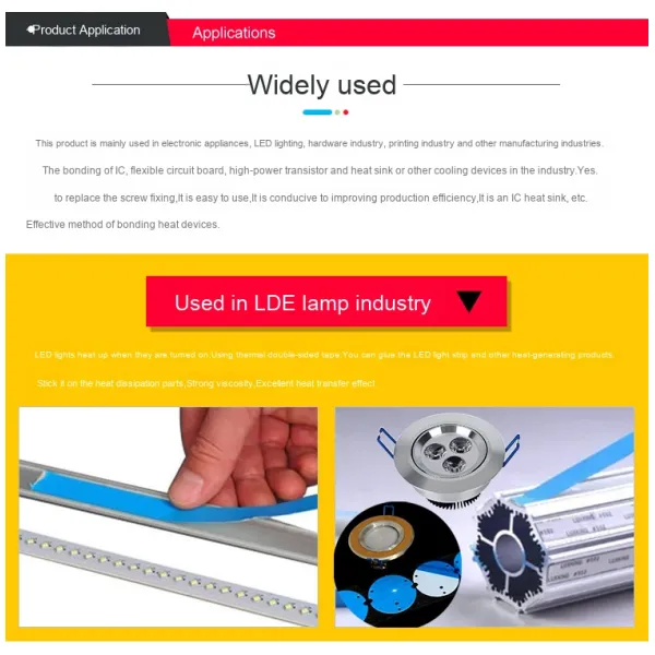 Double-Sided Tape LED Panel Light Insulation Thermal Conductive Blue Film Manufactured Paper Strong Adhesive Heat-Resistant