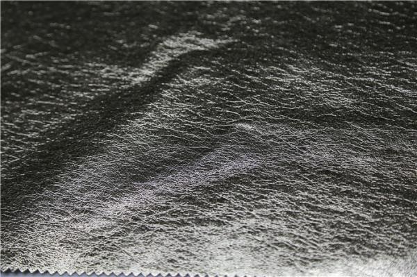 Cloth Fabric Faux Leather Material 0.6mm Untearable In Mettalic Gold Color