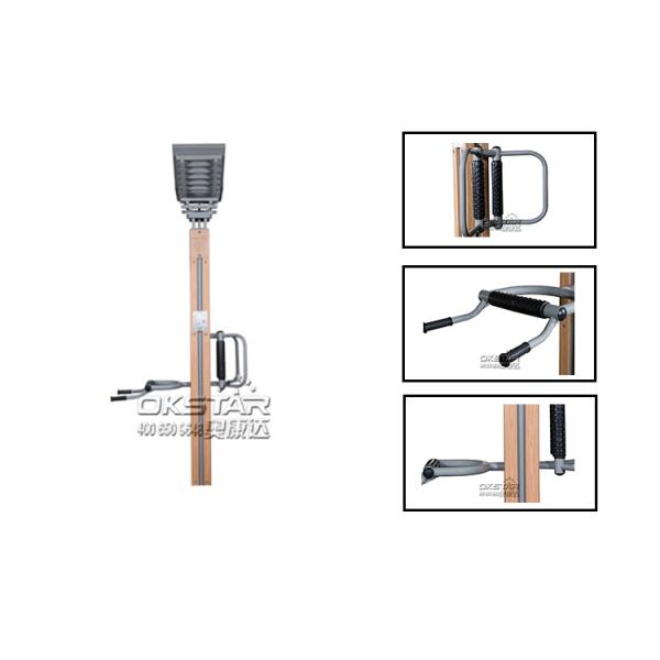 wooden street lamp outdoor fitness equipment massager