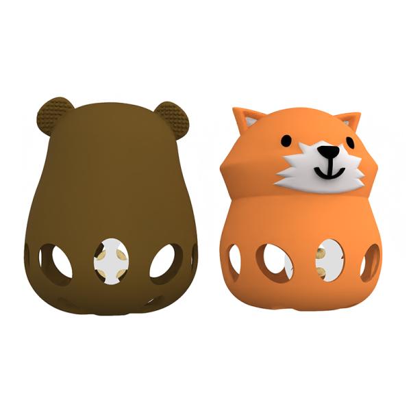 Животное лиса и медведь медицинский класс облегчение для детей 0-6 месяцев успокаивает зубную боль Силиконовый зубник для детей с легкой хваткой