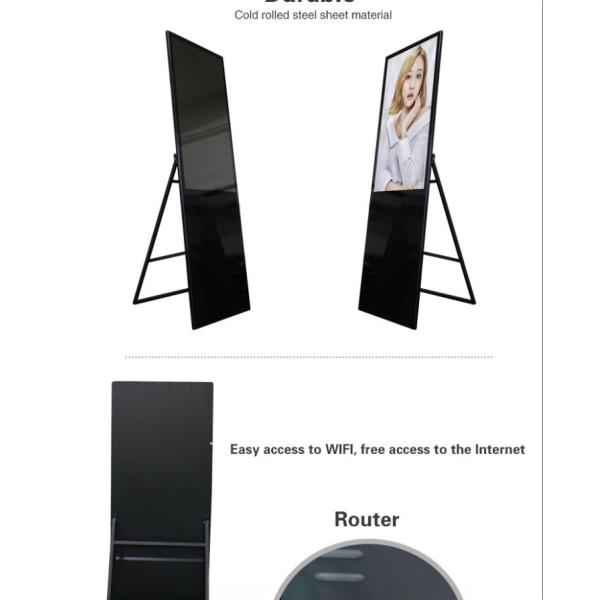 43 señalización movible semi al aire libre 1920x1080 de WiFi LCD Digitaces de la pulgada