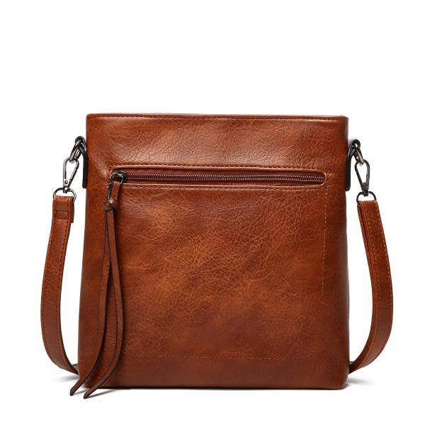 Vintage Leather Tote Crossbody Bag The Perfect Addition to Your Daily School Life