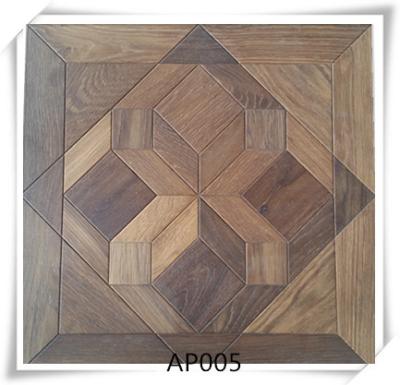 Oak parquet flooring , UV lacquer,Brushed, smoked, 15/4*600*600mm